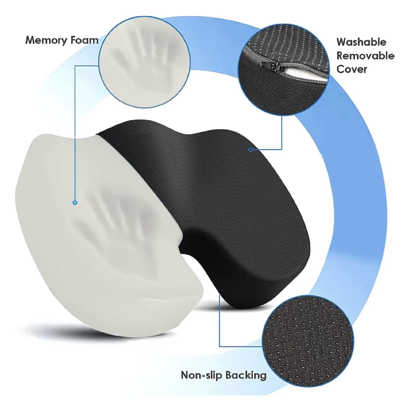 Miniatura 5 de cojin lumbar espuma memoria viscoelastic